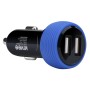 KIVEE KV-UT201 2.1A Dual USB Car Charger (Blue)