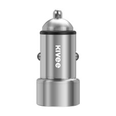 KIVEE KV-UT202 2.4A Dual USB Car Charger (Silver)