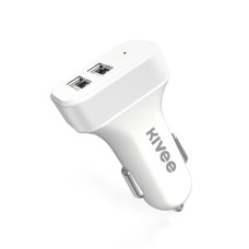 KIVEE KV-UT501 2.1A Dual USB Car Charger (White)