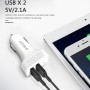 KIVEE KV-UT501 2.1A Dual USB Car Charger (White)