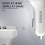 KIVEE KV-UT501 2.1A Dual USB Car Charger (White)