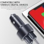 KIVEE KV-UT702P 3.1A Dual USB Car Charger (Space Silver)