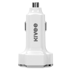 KIVEE KV-UT803 3.4A 4 USB Ports Car Charger (White)