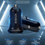 KIVEE KV-UT805Q 3A Hidden USB Intelligent Car Charger (Black)