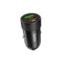 Hoco Z32b Fast Reach 27W 4.5a PD + QC3.0 Car Charger (Black)