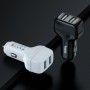 hoco Z36 Chuangyu  2.4A Dual USB Car Charger with 1m USB to 8 Pin Cable(Black)