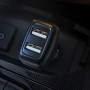 Hoco Z36 Chuangyu 2.4a Dual USB -автомобильное зарядное устройство с 1 млн. USB до 8 -контактного кабеля (черный)