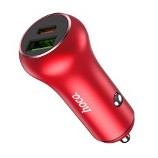 HOCO Z38 38W PD + QC3.0 Dual Port Fast Charging Car Charger (Red)