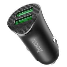 HOCO Z39 18W QC3.0 Dual Port Fast Charging Car Charger(Black)