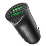 HOCO Z39 18W QC3.0 Dual Port Fast Charging Car Charger(Black)