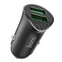 HOCO Z39 18W QC3.0 Dual Port Fast Charging Car Charger(Black)