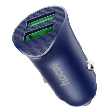 HOCO Z39 18W QC3.0 Dual Port Fast Charging Car Charger(Blue)