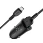 HOCO Z39 18W QC3.0 Dual Port Fast Charging Car Charger with Micro USB Data Cable, Length: 1m(Black)