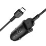 HOCO Z39 18W QC3.0 Dual Port Fast Charging Car Charger with Type-C Data Cable, Length: 1m(Black)