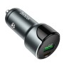 HOCO Z42 PD 20W + QC3.0 Light Road Dual Port Digital Display Fast Charging Car Charger(Tarnish)