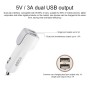 ZEQI ZE-C88 5V 3A Dual USB Ports Socket Cigarette Lighter Splitter Car Charger