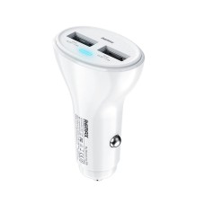 REMAX RCC-224 NOAH Series 12W 2.4A Dual USB Interface Car Charger (White)