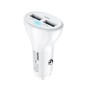 REMAX RCC-224 NOAH Series 12W 2.4A Dual USB Interface Car Charger (White)