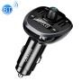 USAMS US-CC115 C21 Dual USB 3.4A Digital Display Wireless FM Car Charger(Black)