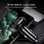 USAMS US-CC115 C21 Dual USB 3.4A Digital Display Wireless FM Car Charger(Black)