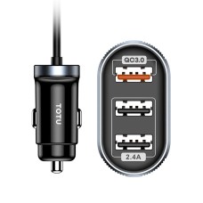 TotuDesign DCCQ-006 Speedy Series QC + 2.4A CAR Зарядное устройство с кабелем, длина: 1,2 м