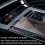 Baseus 45W Digital Display PPS Dual быстрое зарядное устройство Type-C / USB-C + USB CAR Зарядное устройство (серебро)