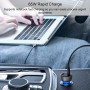 Baseus 65W Digital Display QC + PPS Quick Charge Type-C / USB-C + USB CAR Зарядное устройство (Grey)