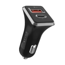 WK WP-C19 QC3.0 USB+PD Spyker 18W Fast Car Charger(Black)