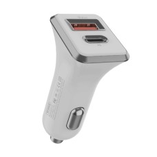 WK WP-C19 QC3.0 USB+PD Spyker 18W Fast Car Charger (белый)