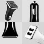 WK WP-C19 3.1A Dual USB  3 in 1 8 Pin / Micro USB / USB-C / Type-C Data Cable + Spyker Car Charger (White)