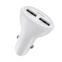WK WP-C22 2.4A Youpin Double USB Car Charger (White)