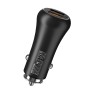 WK WP-C23 QC3.0 18W Double USB 30W Meteorite Car Charger (Black)