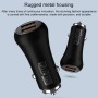 WK WP-C23 QC3.0 18W Double USB 30W Meteorite Car Charger (Black)