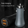 WK WP-C23 QC3.0 18W Double USB 30W Meteorite Car Charger (Black)