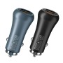 WK WP-C23 QC3.0 18W Double USB 30W Meteorite Car Charger (Blue)