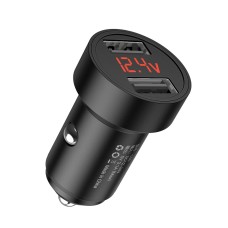 Kuulaa 5V 3.1a Dual USB Metal Car Charger (черный)