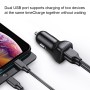 ipipoo XP-3 Dual USB Car Fast Charging Charger with Android Line(Black)