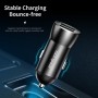 Rock H8 12W 2.4A выходной uput USB Smart Car Charger (черный)