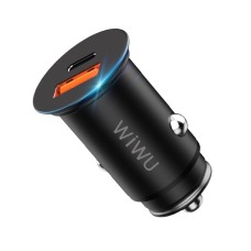 WIWU PC 200 Type-C / USB-C + USB Mini Dual Port Car Charger