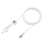 45W 5.1V 2.1A USB Interface Car Charger with 14.5V 3.1A L MagSafe Interface Data Cable(White)