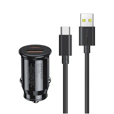 awei C-706 20W PD Type-C + QC 3.0 Type-A Car Charger with CL-110T Data Cable