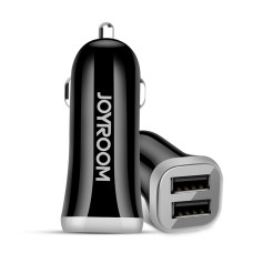 Joyroom C-M216 Двойной USB-порты 3.1A быстрое автомобильное зарядное устройство, для iPhone, Galaxy, Sony, Lenovo, HTC, Huawei и других смартфонов (черный)