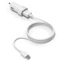 IVON CC13 QC 3.0 Fast Charging Car Charger Set with Micro USB Charging Cable (White)