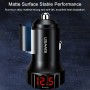 USAMS US-CC113 C19 42W Dual Ports Digital Display Car Charger (Black)