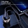 USAMS US-CC154-1 C29 45W Zinc Alloy Dual USB Fast Charging Digital Display Car Charger