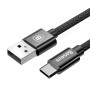 Baseus 3.4a Dual USB Quick Car Charger с плетеном кабельным набором 1M 2A Type-C, для iPhone, Galaxy, Sony, Lenovo, HTC, Huawei и других смартфонов