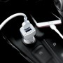 hoco Z23 12W Dual-port Fast Car Charger Set with 8 Pin Cable, For iPhone, Galaxy, Sony, Lenovo, HTC, Huawei, and other Smartphones(White)