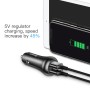 Baseus gentleman Series QC3.0 Двойной USB Metal Smart Car Fast Charger, для iPhone, Galaxy, Sony, Lenovo, HTC, Huawei и других смартфонов (Black)