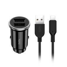 TotuDesign DCCD-019 Elite Series 3.4a Dual USB-автомобильный комплект зарядного устройства с 1,2 млн. Линия зарядки (черный)