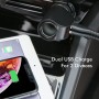 Floveme Digital Display 3.1a Dual-USB + Cigarette Car Car Car Fast Charger для iPhone, Galaxy, Sony, Lenovo, HTC, Huawei и других смартфонов (черный)